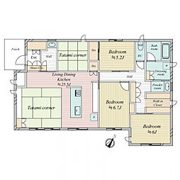 JR鹿島線 鹿島神宮駅 3.7km 3LDKの間取り
