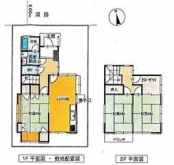 上野戸建 3LDKの間取り