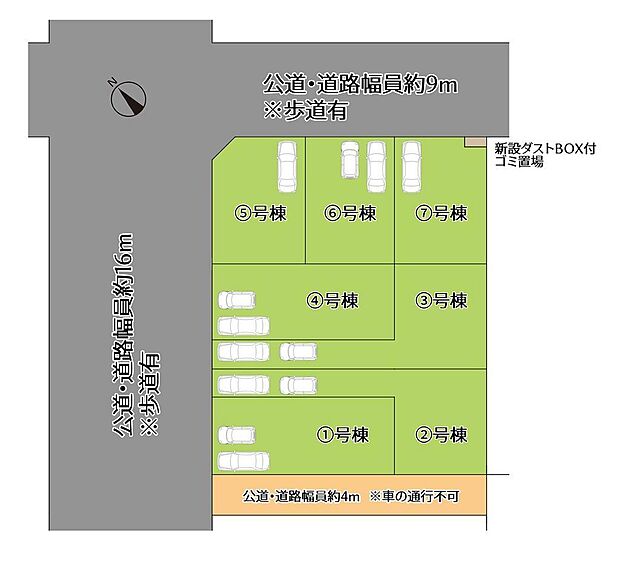 フジイエ稲毛検見川・予定全体区画図です。