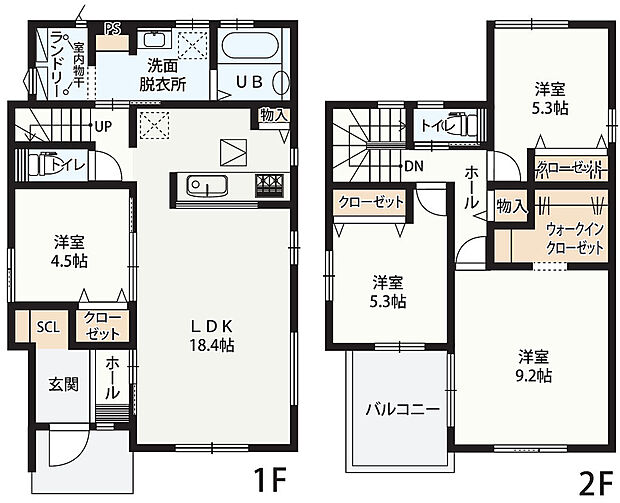 広々としたLDKを中心に、各部屋へと自然に繋がる心地よい空間設計。採光や風通しにも配慮された、穏やかな日々が送れる住まいです