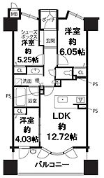 アリストタワー和歌山シティ 3LDKの間取図画像