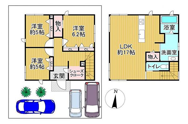 令和1年建築・積水ハウス施工・3LDKの間取りです♪