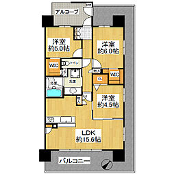 デュオヒルズ堺ザ・レジデンス 3LDKの間取図画像