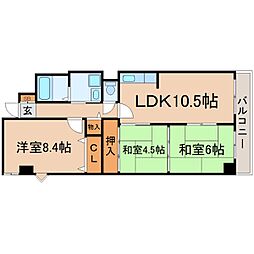 メゾンドみずほ尼崎 3LDKの間取図画像