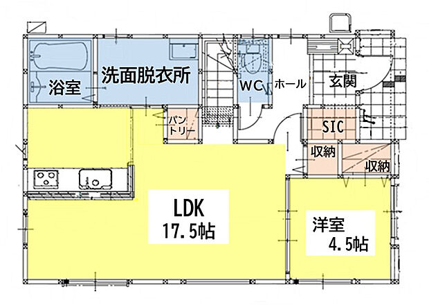 17.5帖の広々LDKです！