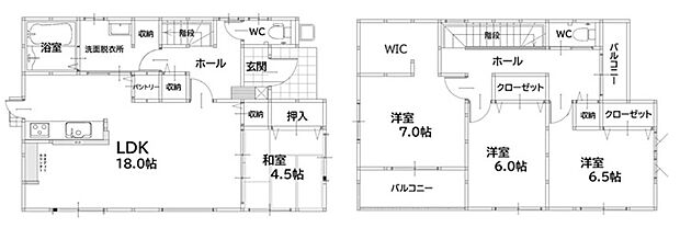ウォークインクローゼット・パントリーなど収納豊富な4LDK