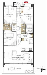 間取図画像 3LDK