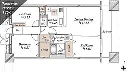 ラムザタワーA棟 3LDKの間取図画像