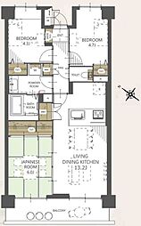 ファミール大宮宮原壱番館 3LDKの間取図画像