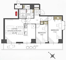 間取図画像 2LDK