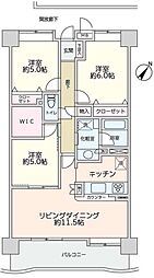 ダイアパレス浦和秋ケ瀬公園 3LDKの間取図画像
