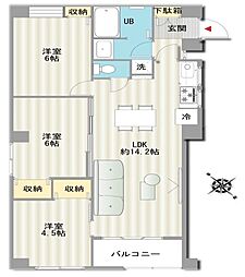 ワラビスカイハイツ 3LDKの間取図画像