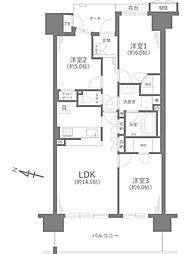 ビィオルド戸田公園 3LDKの間取図画像