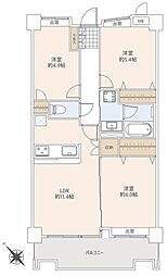 ライオンズガーデン西浦和第2 3LDKの間取図画像