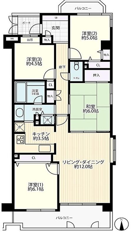 4LDK 間取り