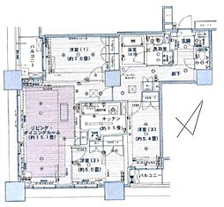 S4-TOWER 3LDKの間取図画像