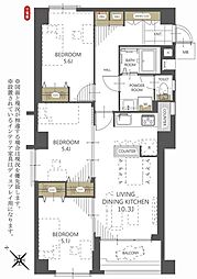 ワラビスカイハイツ 3LDKの間取図画像