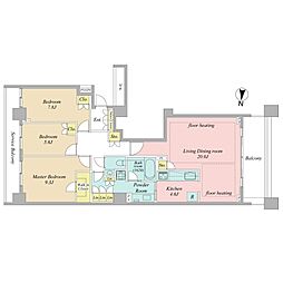 御殿山ハウス 3LDKの間取り