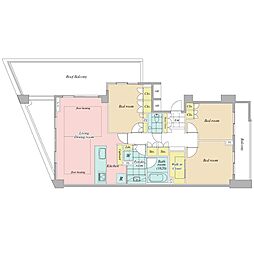 目黒諏訪山パークハウス 3LDKの間取図画像