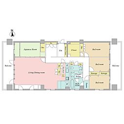 GSハイム芝大門 4LDKの間取図画像