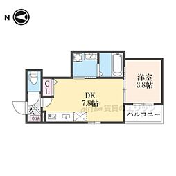 Ｌｕｎａ　ｔｅｒｒａｃｅ　近大前 3階1DKの間取り