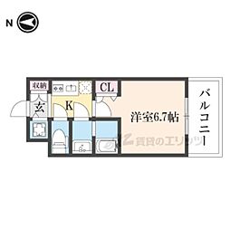 Osaka Metro中央線 長田駅 徒歩2分の賃貸マンション 10階1Kの間取り
