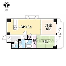 デルニエアン 2LDKの間取図画像