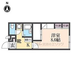 レオパレス旭町 1Kの間取図画像