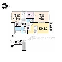メゾン池島 2LDKの間取図画像