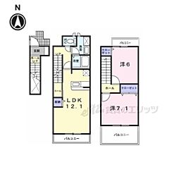 エミネント・チナセ 2LDKの間取図画像