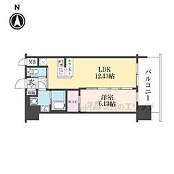 プレジオ永和ASIAN 1LDKの間取図画像