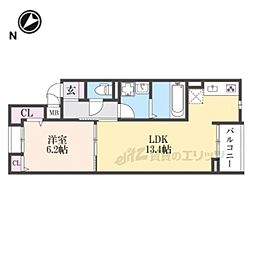 クオーレ　III 3階1LDKの間取り