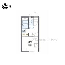 レオパレスドリーム田中21 1Kの間取図画像