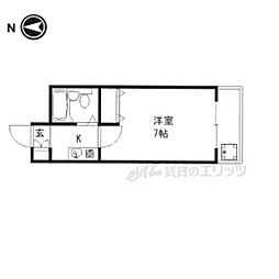 Ｃｉｔｙ　ＰＡＬＡＣＥ21　生駒東新町 1階1Kの間取り