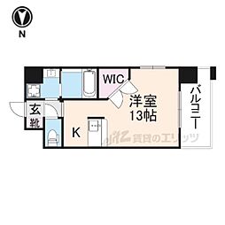 近鉄大阪線 弥刀駅 徒歩11分の賃貸マンション 2階ワンルームの間取り