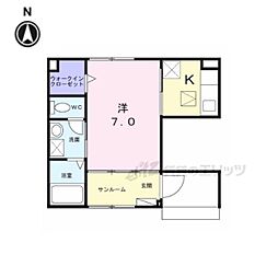 メゾン グランシャン 1Kの間取図画像