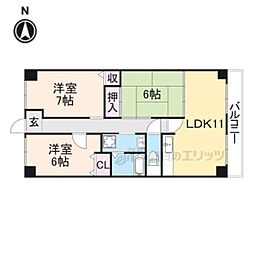 ファミール 503 5階3LDKの間取り