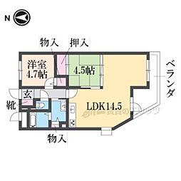 S.A.サイレンス 2LDKの間取図画像