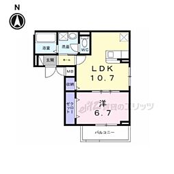 千石東町アパート 3階1LDKの間取り