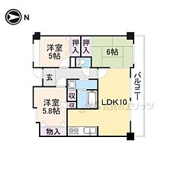 アエロポール伊丹 3LDKの間取図画像