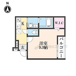 フジパレス水明公園西 1Kの間取図画像