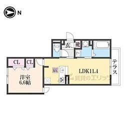 ルミナス 1LDKの間取図画像
