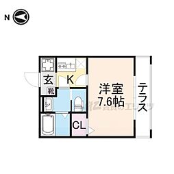 ジョリエーメゾン 1Kの間取図画像