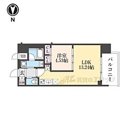 プレジオ永和ASIAN 1LDKの間取図画像