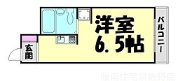 コーポ松谷 ワンルームの間取図画像