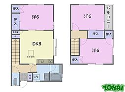 小林二戸一3-11 1階3DKの間取り