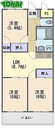 グランド・ソレーユ 3LDKの間取図画像