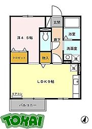 GLORYA 1LDKの間取図画像