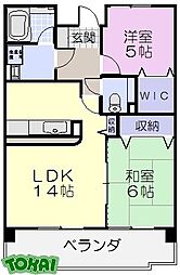 センチュリーハイランドイースト 2LDKの間取図画像