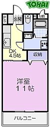 ビスィクレッタ 1DKの間取図画像